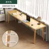 Mesa Dupla, Mesa Longa com Pés de Madeira Maciça, Mesa Estreita Contra a Janela e a Parede, Mesa de Escritório, Mesa para Computador, Mesa de Trabalho, Quarto de Casa