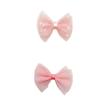 Estilo coreano rosa brilhante cor sólida malha cintura laço acessórios de cabelo infantil roupas materiais diy acessórios infantis acessórios