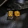 Plata S925 Chapada en Oro Flor Pequeña Cuadrado Hueco Cuentas Espaciadoras Accesorios DIY Nuevo Estilo Chino Nicho Lujo Ligero Accesorios de Cuentas Espaciadoras