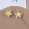 Acessórios de Joias DIY Pulseira Colar Brincos Acrílico Colorido Fosco Transparente Estrela de Cinco Pontas com Contas Perfuradas