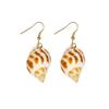Estilo Ins Europeo y Americano Pendientes Creativos de Concha Natural Pendientes Bohemios de Flor de Caracola Caracol Pendientes de Verano de Concha de Abulón