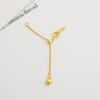 Cadena de extensión ajustable extraíble de silicona chapada en oro de plata esterlina S925, pulsera de perlas con cuentas DIY, collar, cadena de conexión, cadena de cola