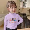 Y2033# camiseta de niña manga larga terciopelo camiseta de otoño para niños ropa de otoño camisa de manga larga para niños grandes moda niñas