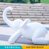 Escultura de elefante artificial luminosa de fibra de vidrio, personalizada, para jardín, patio, comunidad, decoración de pie.