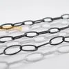 Corrente de suspensão em forma de ovo corrente de ferro fivela de conexão fivela móvel decorativa de suporte de carga corrente de ferro para casamento acessórios de lâmpada de iluminação preto e branco
