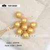 Acessórios para Joias DIY Contas Redondas de 14mm Contas de Madeira Coloridas Acessórios Contas Soltas Contas Redondas Versátil Flor de Sapato Contas Corrente para Celular Feita à Mão