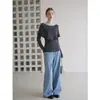 Suéter Tejido de un Hombro con Calados y Volantes Estilo Francés para Mujer, Nuevo Otoño 2026, Ajustado Versátil de Moda