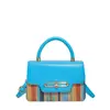 Bolsas de Moda Nuevas para Mujer Verano 2025, Bolsos Cuadrados Pequeños Texturizados de Moda, Bolsos Tejidos de Mano, Hombro y Cruzados