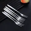Tenedor de Fruta de Acero Inoxidable 304 Tenedor Creativo para Pastel Tenedor Lindo para Pastel de Luna Tenedor para Postre Palillos de Fruta Hogar Puede Agregar LOGOTIPO