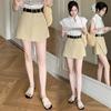 Stock Listo Falda Short Casual para Mujer 2025 Verano Nuevo Pantalón Cargo Falda Cintura Alta Pierna Ancha Pantalones Acampanados Ropa Exterior Pantalón Falda Corta para Mujer