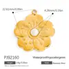 Accesorios Transfronterizos de Acero Inoxidable Incrustaciones de Diamante Piedra Natural Serie Playa Océano Colgante de Pulpo Joyería Fina de Oro de 18 Quilates