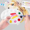 Paleta de colores de diez agujeros directa de fábrica, pigmento de gouache de acuarela, paleta de colores ovalada, suministros de pintura artística para niños