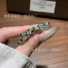 Venta al por mayor del fabricante: Anillo de Jade Verde Natural Xiaohongshu con Incrustaciones de Plata S925, Diseño Fresco y de Moda
