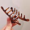 Pinza para el cabello con forma de café con ácido acético, pinza para el cabello Mori Maillard, pinza para el cabello con forma de tiburón para mujer, accesorio grande para el cabello con forma de sartén