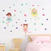BR0080E caricatura lindo elfo hada autoadhesivo pegatinas de pared sala de estar dormitorio habitación de niños decoración del hogar pegatinas