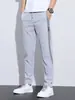 Calça Masculina Estilo Chinês do Fabricante Original, Verão Fina de Corte Solto Versátil Tendência Casual Pantalona Cropped para Esportes