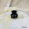 Lindo estilo de nuca, moderno y sencillo, con forma de calabaza, pinza para sujetar el cabello, para mujer, cola de caballo alta, elegante pinza de tiburón, horquilla blanca fija para el cabello