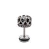 Nuevos aretes de piercing para hombre de fundición de acero inoxidable incrustados con circón negro moda personalidad tendencia aretes para hombre individuales