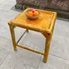 Juego de Mesa y Sillas de Bambú para Patio Exterior Silla de Bambú Mesa de Bambú Antigua Mesa Cuadrada Exterior Mesa de Té Mesa de Café Productos de Bambú Hogar