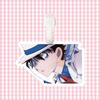 Detective Conan Kudo Shinichi Kaitou Kid Haibara Ai Etiqueta de Bagagem Pingente de Mochila Chaveiro Decoração de Emblema