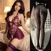 Camisón de encaje puramente sensual con copas para mujer, ropa de dormir sexy de alta gama con diseño calado, prenda de estar cómoda de una sola pieza
