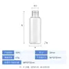 Botella de plástico transparente de 50 ml, PET engrosado, para pegamento AB, epoxi y adhesivo anaeróbico, adecuada para dispensar líquidos, resistente a la corrosión y con diseño sellado