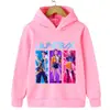 2025 Venda Quente Transfronteiriça Roupas Periféricas de Kpop Moletom de Veludo Infantil Outono e Inverno Capuz Casual Solto para Crianças de Tamanho Médio e Grande