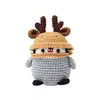 Muñeca de Animal Tejida a Crochet Nueva Hecha a Mano Transfronteriza Rey de la Nieve Regalo Boutique Adornos para Cabeza de Niño Anime Adornos Colgantes de Comida
