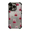 Pulsera de Cereza con Lazo Adecuada para Funda de Teléfono Móvil Apple 17Promax Iphone15 Electrochapado 16 Anticaída 14 Silicona