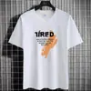 Camiseta Masculina de Manga Curta Verão Marca da Moda Ins Seda Gelo Fina Camiseta de Meia Manga Meninos 2025 Nova Blusa Gola Redonda