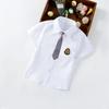 Camisa Blanca de Manga Corta para Niño Fábrica en stock Abrigos Blancos de Manga Corta para Niños Camisa de Verano para Bebé