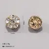 Botão de Diamante Redondo 1cm Botão Pequeno Botão Requintado Camisa de Alto Padrão Full Diamond Cogumelo Cardigã Primavera e Verão Liga de Metal Costurado à Mão