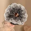 Goma para el pelo de encaje con estilo despreocupado, Lazo floral para el pelo para mujer, Tamaño grande, Cuerda dulce para coleta baja, Accesorio para el pelo de alta gama