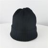 Chapéu de tricô liso infantil outono e inverno mesmo estilo chapéu de lã moderno para bebês meninos chapéu de puxar