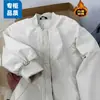 Chamarra corta tipo americana transfronteriza para hombre, adecuada para primavera, otoño e invierno, abrigo de algodón grueso acolchado, chamarra de algodón de marca moderna, chamarra de béisbol