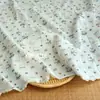 Pijama Infantil de Algodão de Grau Bebê, Crepe de Camada Dupla Plissado com Estampa de Desenho Animado, Tecido para Toalha de Saliva Acolchoada e Toalha de Banho