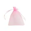 Bolsa de Hilo de Organza de Alta Densidad Bolsa para Joyería Bolsa de Regalo Cordón de Cierre Bolsa de Malla Blanca Transparente Hilo para Empacar Dulces