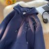 Sudadera con capucha para hombre, otoño e invierno, forro polar, gruesa, ropa de marca de moda, chaqueta gruesa holgada que combina con todo, ropa para hombre