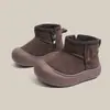 Botas de Nieve Jingqi para Niños Invierno Nuevas para Hombre y Mujer Botines de Algodón para Bebé Forrados de Felpa Cálidos Zapatos Grandes de Algodón Botines Cortos Engrosados para Niños