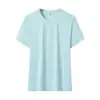 Camisetas de Verão Tendência para Homens e Mulheres, Corte Solto, Sensação de Gelo, Cor Sólida, Absorventes de Suor, Secagem Rápida, Elásticas, Macias, Manga Curta, Leves, Antibacterianas, Estilo Casal