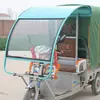 Cortina de Parabrisas Delantero con Toldo para Triciclo, Cortinas para Puertas Traseras Izquierda y Derecha, Cerramiento Completamente Transparente para Cabina de Vehículo de Mensajería, Cortina Engrosada para Toldo Delantero