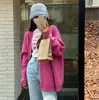 Coreia do Sul Dongdaemun Soft Waxy Pit Malha Cardigan Mulheres Outono e Inverno Novo Estilo Preguiçoso Estilo V-Neck Sweater Jaqueta