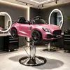 Asiento para Corte de Cabello para Niños Peluquería Juguete Eléctrico Coche de Dibujos Animados Silla para Corte de Cabello para Bebés y Niños para Peluquería