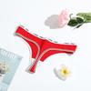 Ropa interior de mujer en forma de T de venta caliente, tanga cómoda con costuras en el abdomen, pantalones de algodón T transpirables de cintura baja para mujer, procesamiento personalizado