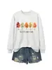 El otoño es mi favorito Amazon eBay sitio independiente moda versátil mujer cuello redondo manga larga sudadera