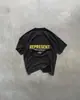 Camiseta Casual Solta de Manga Curta com Estampa de Letras e Ícone Representativo Transfronteiriço para Mulheres e Homens, Exportação