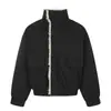 Chaqueta de Algodón de Lana para Hombre de Invierno Cuello Alto Ropa Exterior Protección contra el Frío Gruesa Cálida Estilo Ropa de Trabajo Holgada Cuello Alto Ropa de Algodón vibe trendy