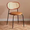 Cadeira de jantar em vime para casa, cadeira de jantar de luxo leve, cadeira de vime trançado com encosto retrô imitação de meados do século para casa de temporada, restaurante comercial