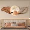 Pintura Decorativa Moderna de Lujo Ligero Creativo de Plumas para Dormitorio, Mesita de Noche, Talla, Pintura de Talla, Fondo de Sofá de Mesita de Noche, Pintura Colgante