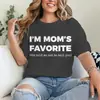 Camiseta Gráfica Divertida de Humor Familiar "Soy el Amor de Mamá" Camisa de Manga Corta para Mujer Día de la Madre Manga Corta